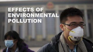EFFECTS OF
ENVIRONMENTAL
POLLUTION
 