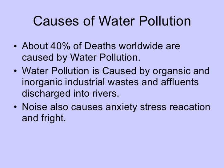 Essay on water pollution for class 5