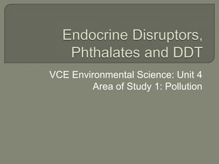 Endocrine disruptors and DDT