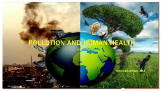 GYANESHWAR JHA
01-12-2014 1BCM 501
POLLUTION AND HUMAN HEALTH
 