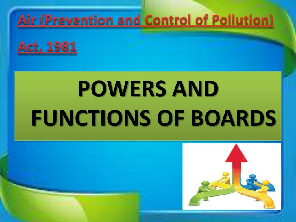 Air (prevention & control of pollution) Act 1981