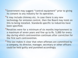 Pollution control acts and regulations of India