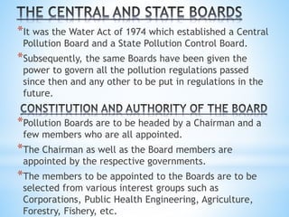 Pollution control acts and regulations of India