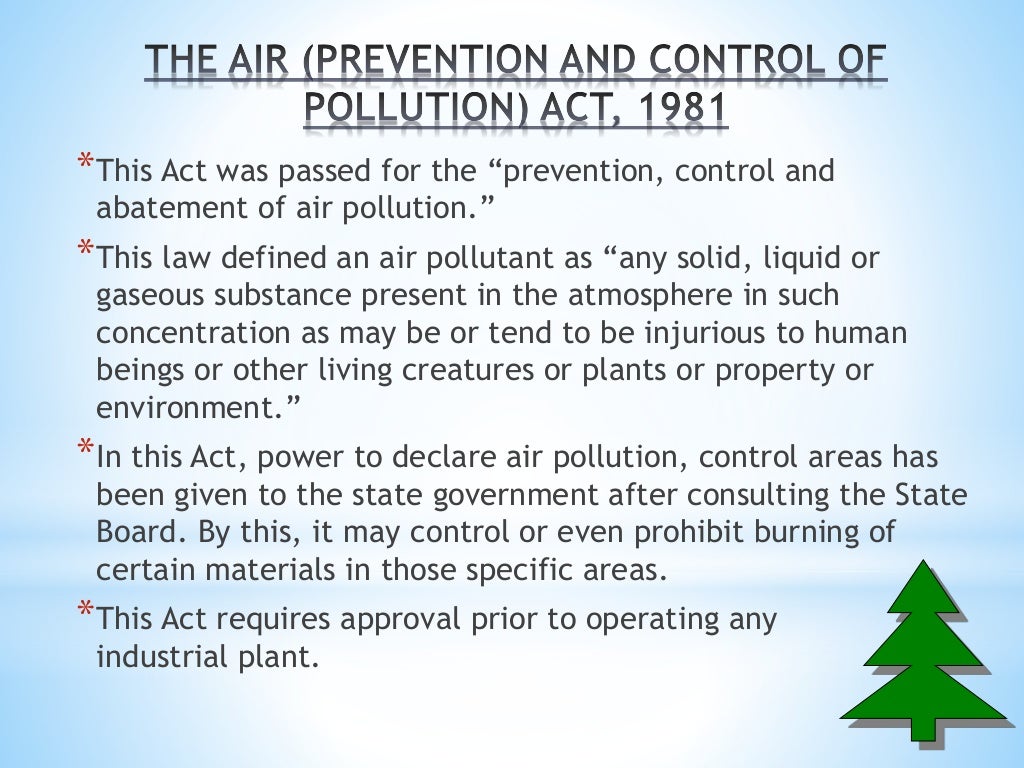 Pollution control acts and regulations of India