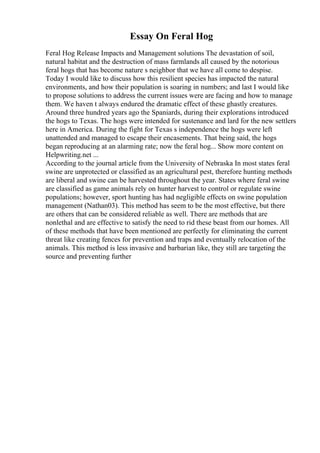 James Cook Hogs Pollution Essay In English.pdf