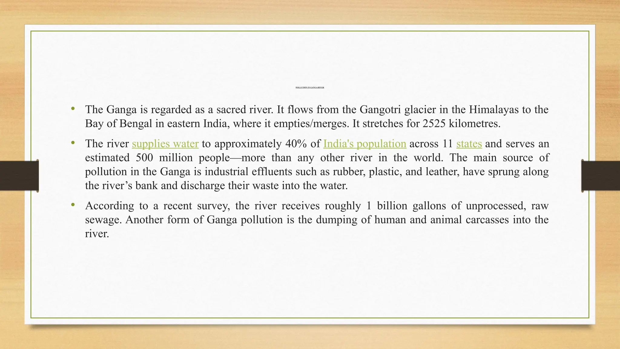 Pollution In Ganga And Gomti River .pptx