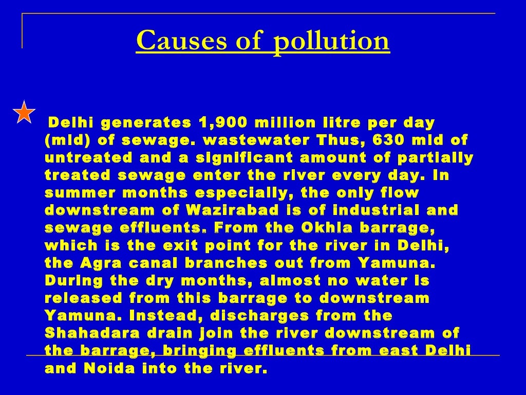 make a presentation on pollution of yamuna river pdf