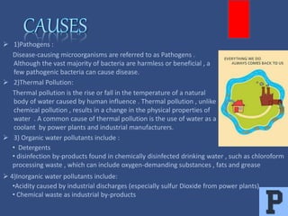 Pathogen Thermal Pollution of water | PPTX