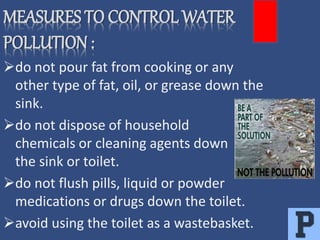 Pollution of water | PPTX