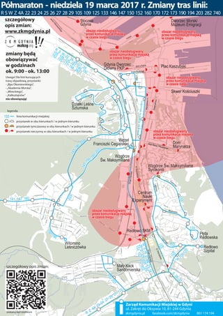 obszar nieobsługiwany
przez komunikację miejską
w czasie biegu
obszar nieobsługiwany
przez komunikację miejską
w czasie bi...