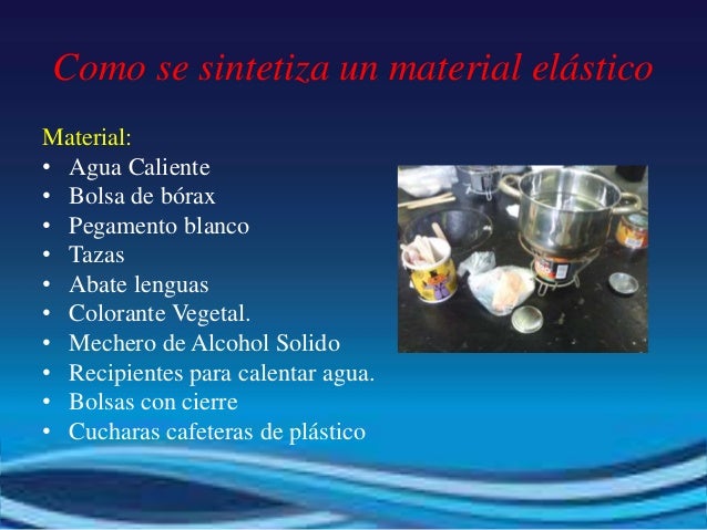 ¿Como se sintetiza un material elástico?