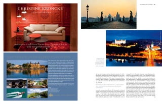 Image: iNNOCENt – Fotolia.com
                                                                                                                                                                                                                                                                               3rd chukka polo +10 world   109




                                                                                                                                                                                                                                                                                                                 Image: Tomas Sereda – Fotolia.com
                        thierschstrasse 37 • 80538 münchen • tel 089/ 21 88 91 - 0 • fax 089/ 21 88 91 - 19

                                           w w w. C h r i s t i n e K r o e n c k e . n e t




     YOUR TREASURE ON THE SHORES OF LAKE WÖRTH                                                                                                                  Prague (top) and
                                                                                                                                                                Bratislava (right):
                                                                                More reﬁned than silver, more precious than gold, and a                       their geographical
                                                                                whole lot more charming than either: A holiday property                      proximity to Vienna
                                                                                beyond compare; unparalleled anywhere else in the world.                    is advantageous for
                                                                                                                                                             the development of
                                                                                Magniﬁcently located in the castle grounds of the legenda-
                                                                                                                                                              polo in the region.
                                                                                ry Schlosshotel on the shores of Lake Wörth. As the lucky
                                                                                proprietor of one of the Velden residences, you will enjoy a
                                                                                holistic pampering programme that makes the most of the
                                                                                extensive range of services provided by the central Schloss-
                                                                                hotel and the dedicated service team of the residences.
                                                                                                                                                             the fact that Croatia is still not an active member of CEPA”,   strong FIP with Olympic aims and robust dialogue bet-
                                                                                We pride ourselves on making your wishes come true di-                       says Baron Richard von Drasche-Wartinberg. Uwe Zim-             ween the clubs instead of CEPA.” Uwe Zimmermann dis-
                                                                                screetly, professionally and with that extra dose of charm;                  mermann also admits, “It is not possible for everything to      agrees, “CEPA has an important function that comple-
                                                                                before, during and after your stay. The entire facility is kept              develop at the same time. Polo must be wanted and pro-          ments the FIP. Issues specific to a particular country are
                                                                                                                                                             moted in these countries.” Discussions regarding setting        best addressed by a regional association and it is also a
                                                                                in a ﬂawless condition and is lovingly looked after to fulﬁll the
                                                                                                                                                             up a polo tournament in the Slovenian town of Maribor           much easier way for regional problems to be discussed and
                                                                                very highest standards of comfort.                                           are ongoing.                                                    solutions found.” Baron Richard von Drasche-Wartinberg
                                                                                A true holiday feeling and top-to-toe relaxation from the very                                                                               also highlights the close relationship CEPA has with the
                                                                                ﬁrst moment. We call it “being in residence” – you’ll like it!               According to Uwe Zimmermann, a tournament                       FIP. The coordinator of the FIP, Dr Piero Dillier, is automa-
                                                                                                                                                             will also shortly be played near Bucharest                      tically entitled to a place and a vote on the CEPA manage-
                                                                                Contact:                                                                     in Romania.                                                     ment board. Baron Richard von Drasche-Wartinberg hopes
                                                                                Tel.: +43(0)4274/52000-4500                                                                                                                  that successful new polo playing countries such as Poland,
                                                                                Mobil: +43(0)676/8745 4500                                                   Given the numerous problems still facing polo in Central        Hungary and Slovakia will serve as examples and attract
                                                                                E-Mail: residences@schlossvelden.com
                                                                                www.residenzenschlossvelden.com                                              Europe, not everyone is convinced of the effectiveness of       new members on board. “The economic crisis has admit-
                                                                                                                                                             CEPA. “I personally do not see much sense in this orga-         tedly slowed our progress over the past two to four years,
                                                                                                                                                             nisation. If we want to develop polo sport on a regional        but as president of CEPA, I hope and believe that we will
                                                                                                                                                             basis, all we need is money and good organisation”, says        start to see countries where polo is not currently played
                                                                                                                                                             Peter Godyani, going on to state, “I would prefer to see a      being inspired to take up the sport.” 



Anzeige_Velden.indd 1                                                                                                                      04.05.12 11:26
 