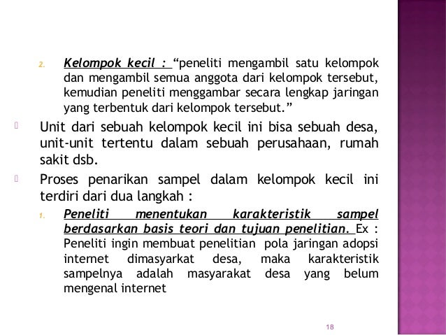 Populasi dan sampel dalam jaringan komunikasi 2020