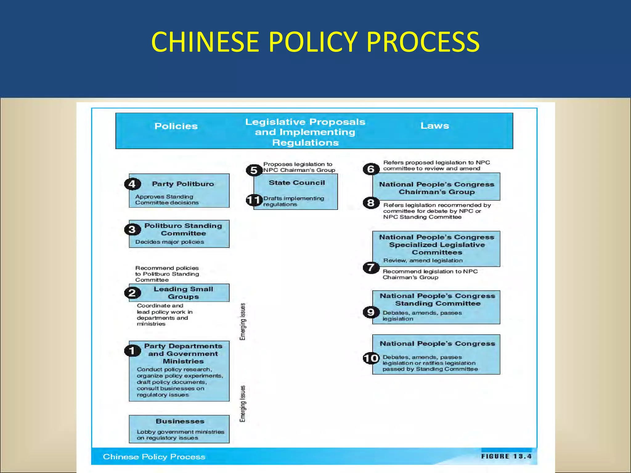 CHINESE POLICY PROCESS
 