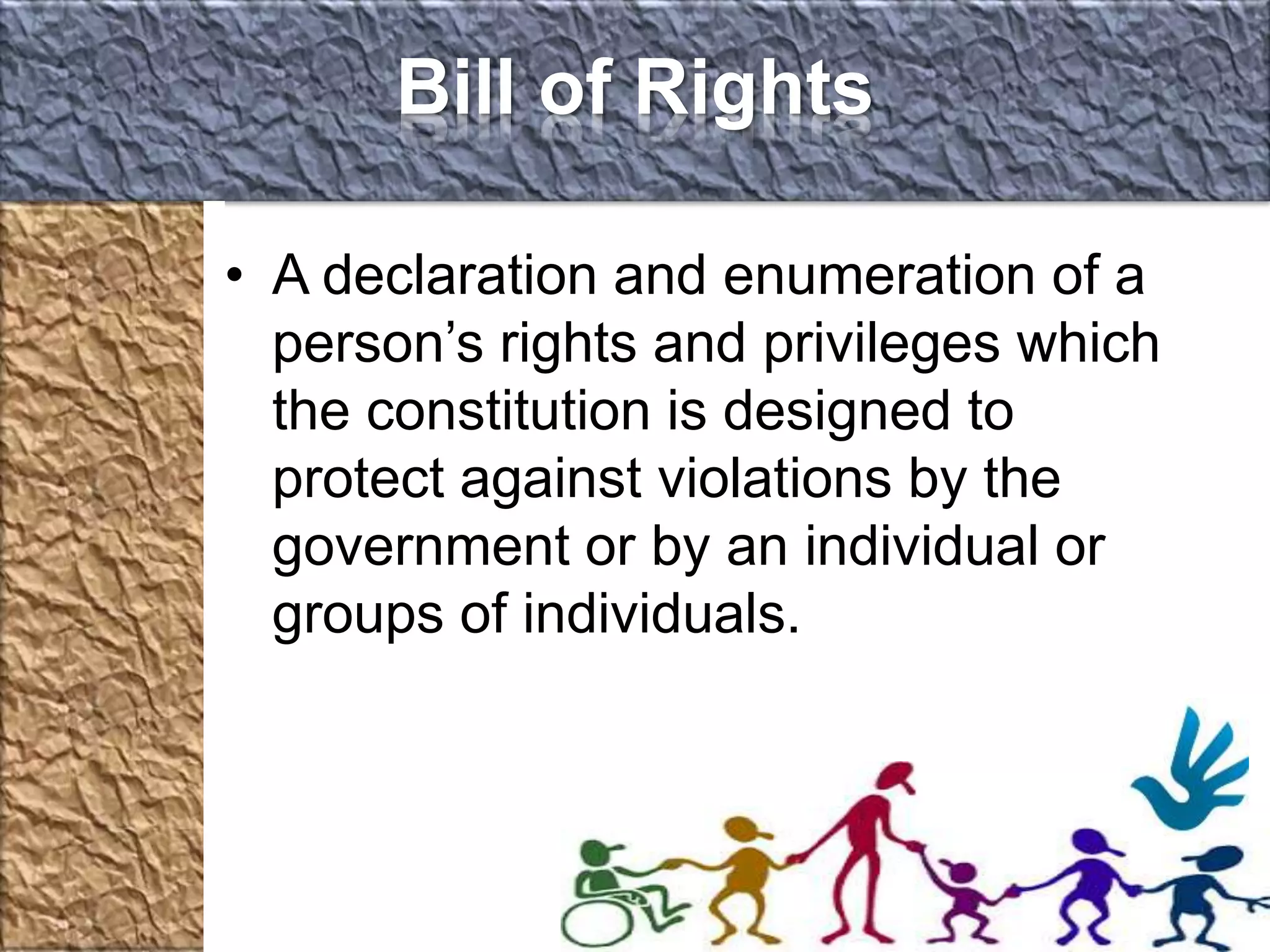 Polsc2 11 introduction to bill of rights | PPTX