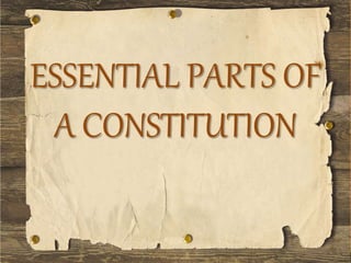 Polsc2 5 parts of constitution | PPTX