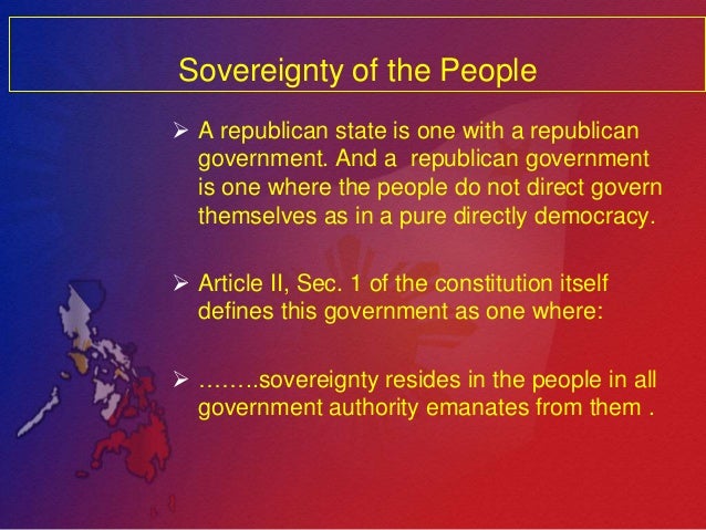 sovereignty resides in the people The people are protected by the bill of rights from the majority in a republic, the sovereignty resides in the people themselves, whether one. sovereignty resides in the people The people are protected by the bill of rights from the majority in a republic, the sovereignty resides in the people themselves, whether one.