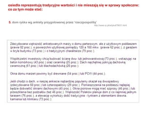 http://www.rp.pl/artykul/76631.html 5.  dom ryśka wg ankiety przygotowanej przez ‘rzeczpospolitą’ osiedla reprezentują tradycyjne wartości i nie mieszają się w sprawy społeczne: co za tym może stać:  