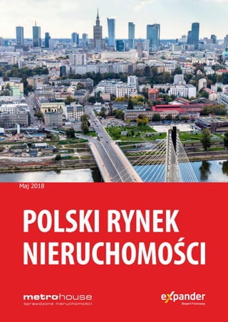 W SKRÓCIE:
 Od listopada marż nie podniosły tylko Bank Millennium i PKO BP
 PKO BP obniżył marże o 0,1 p.p., ale tylko posiadaczom wysokiego wkładu własnego
 BZ WBK wprowadził pierwszą ofertę kredytu ze stałym oprocentowaniem, której koszty
są zbliżone do zwykłych kredytów hipotecznych
 Początek roku to okres mniejszej aktywności potencjalnych nabywców. Skutkuje to
dłuższym niż zwykle czasem oczekiwania na transakcję.
 Ceny pozostają na stabilnych poziomach. Największe spadki w porównaniu do zeszłego
miesiąca widoczne są w Gdyni (-1,8 %), a wzrosty w Poznaniu (1,7 %).
 Coraz tańsze mieszkania kupujemy w Warszawie. Średnia cena w transakcjach zbliża się
do 7 000 zł.
 W Łodzi dawno nienotowany poziom 3700 zł dzięki większemu niż zwykle popytowi na
nowszy segment mieszkań.
sierpień 2017
Maj 2018
 