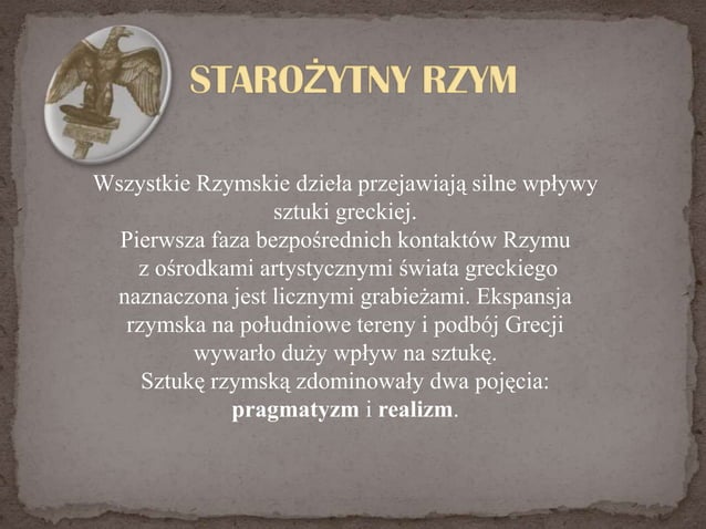 Sztuka starożytnej Grecji i Rzymu | PPTX