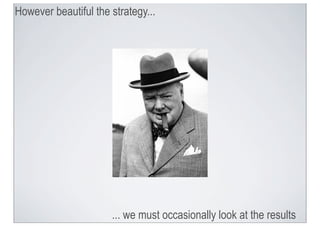 However beautiful the strategy...




                      ... we must occasionally look at the results
 