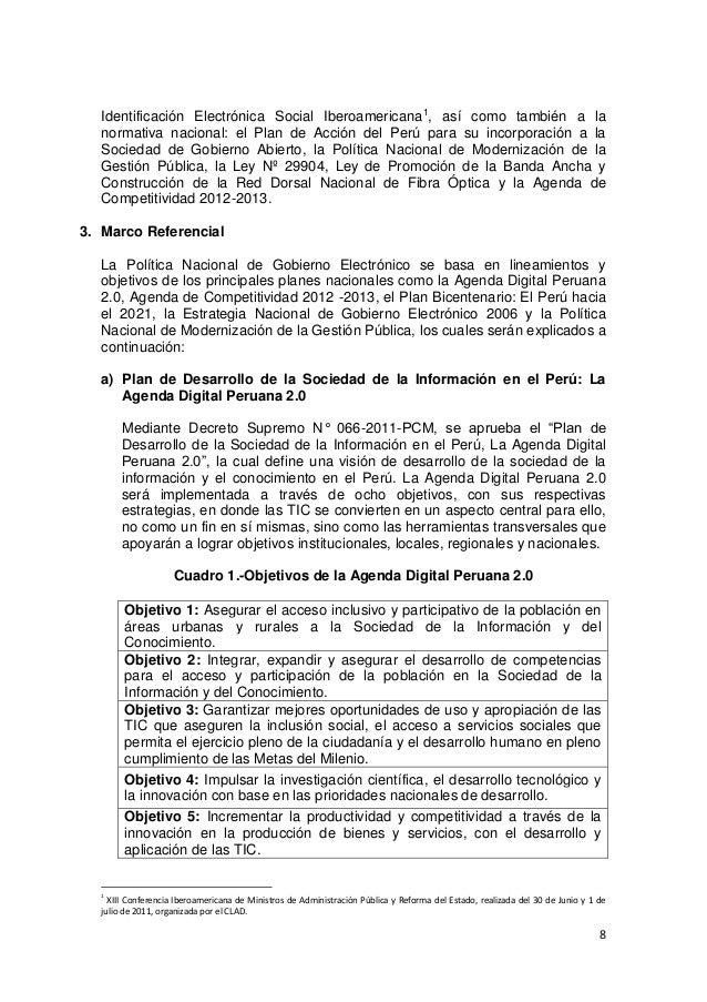 Política Nacional de Gobierno Electrónico 2013-2017