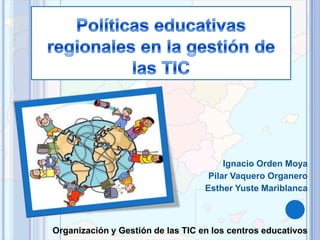Ignacio Orden Moya
Pilar Vaquero Organero
Esther Yuste Mariblanca

Organización y Gestión de las TIC en los centros educativos

 