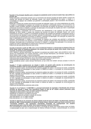 provas- Política social-saúde-habitação 