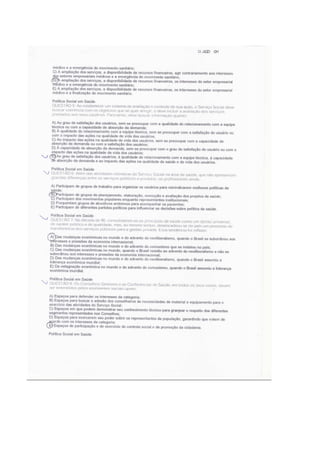 provas- Política social-saúde-habitação 