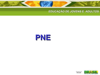 EDUCAÇÃO DE JJOOVVEENNSS EE AADDUULLTTOOSS 
PPNNEE 
 