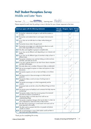 PoLT Student Perceptions Survey