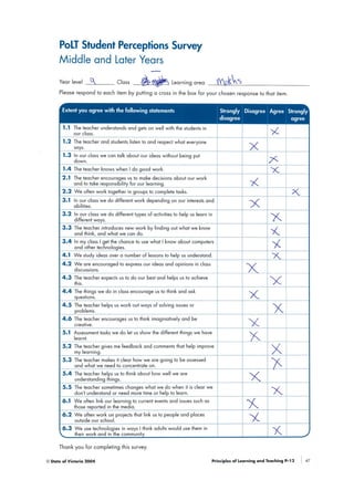 PoLT Student Perceptions Survey