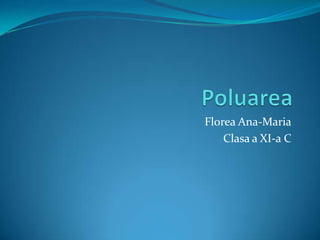 Poluarea Florea Ana-Maria Clasa a XI-a C 