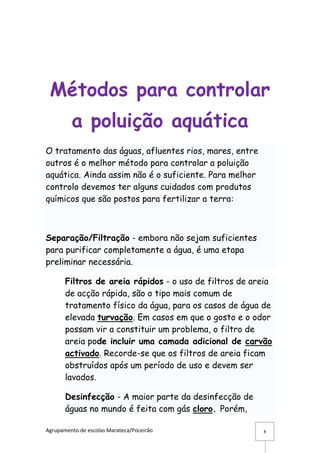 Poluiçao da agua