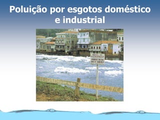 Poluição por esgotos doméstico
e industrial
 