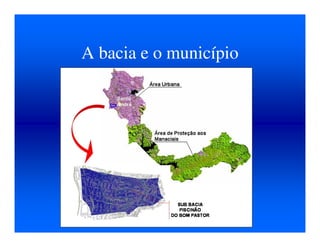 A bacia e o município
 