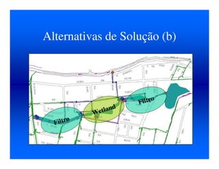Alternativas de Solução (b)
Filtro
Wetland
Filtro
 