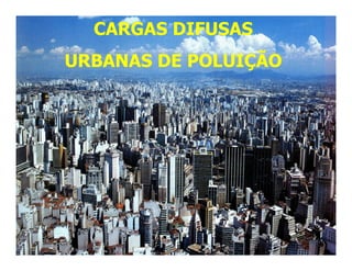 CARGAS DIFUSAS
URBANAS DE POLUIÇÃO
 
