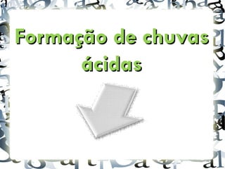 Formação de chuvas ácidas 