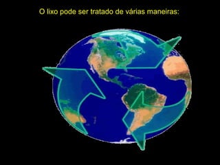 O lixo pode ser tratado de várias maneiras:
 