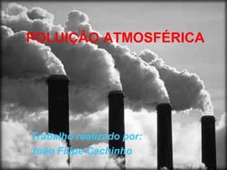 POLUIÇÃO ATMOSFÉRICA

Trabalho realizado por:
João Filipe Cachinho

 