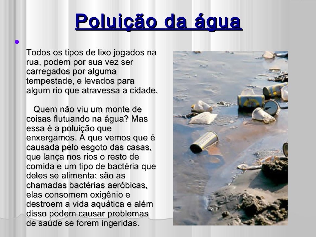 Texto Sobre Poluição Da Agua Com Interpretação