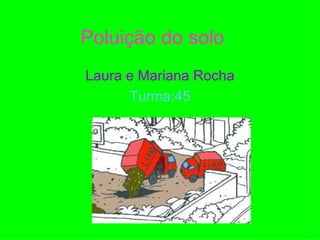 Poluição do solo
Laura e Mariana Rocha
      Turma:45
 