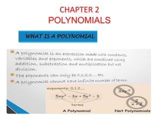 CHAPTER 2
POLYNOMIALS
 