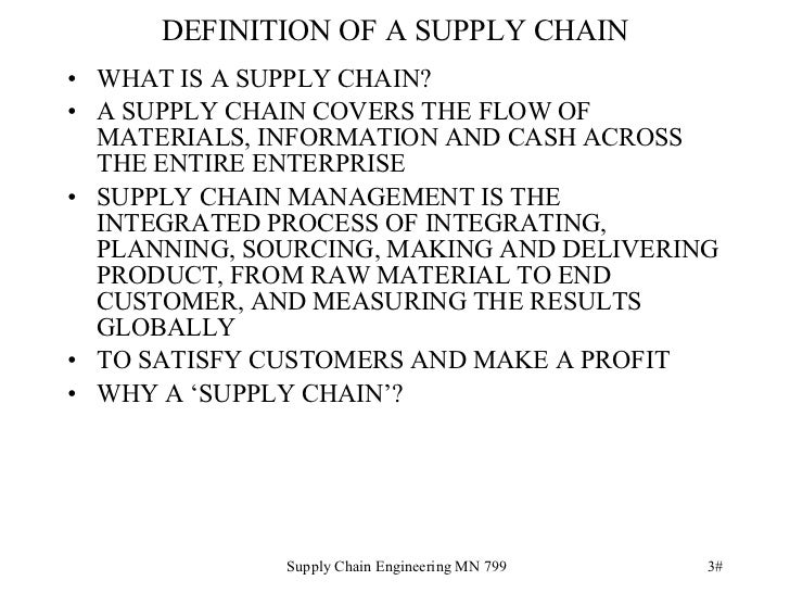 Supply Chain Engineering