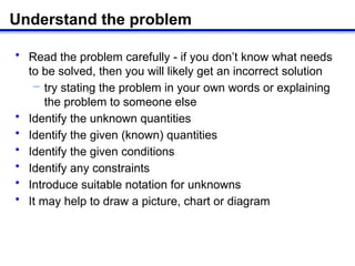 Polya’s problem-solving method - Discussion and Examples | PPTX
