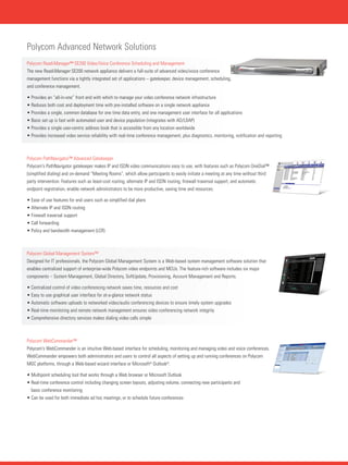 Polycom Audio and Video Conferencing Infrastructure Products ... | PDF