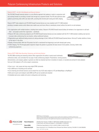 Polycom Audio and Video Conferencing Infrastructure Products ... | PDF