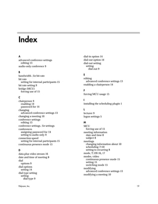 Polycom Scheduling Guide for Microsoft® Outlook® | PDF