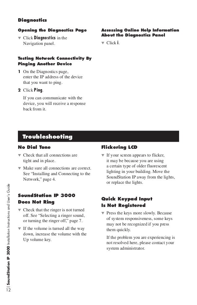 Polycom sound station ip3000 user guide